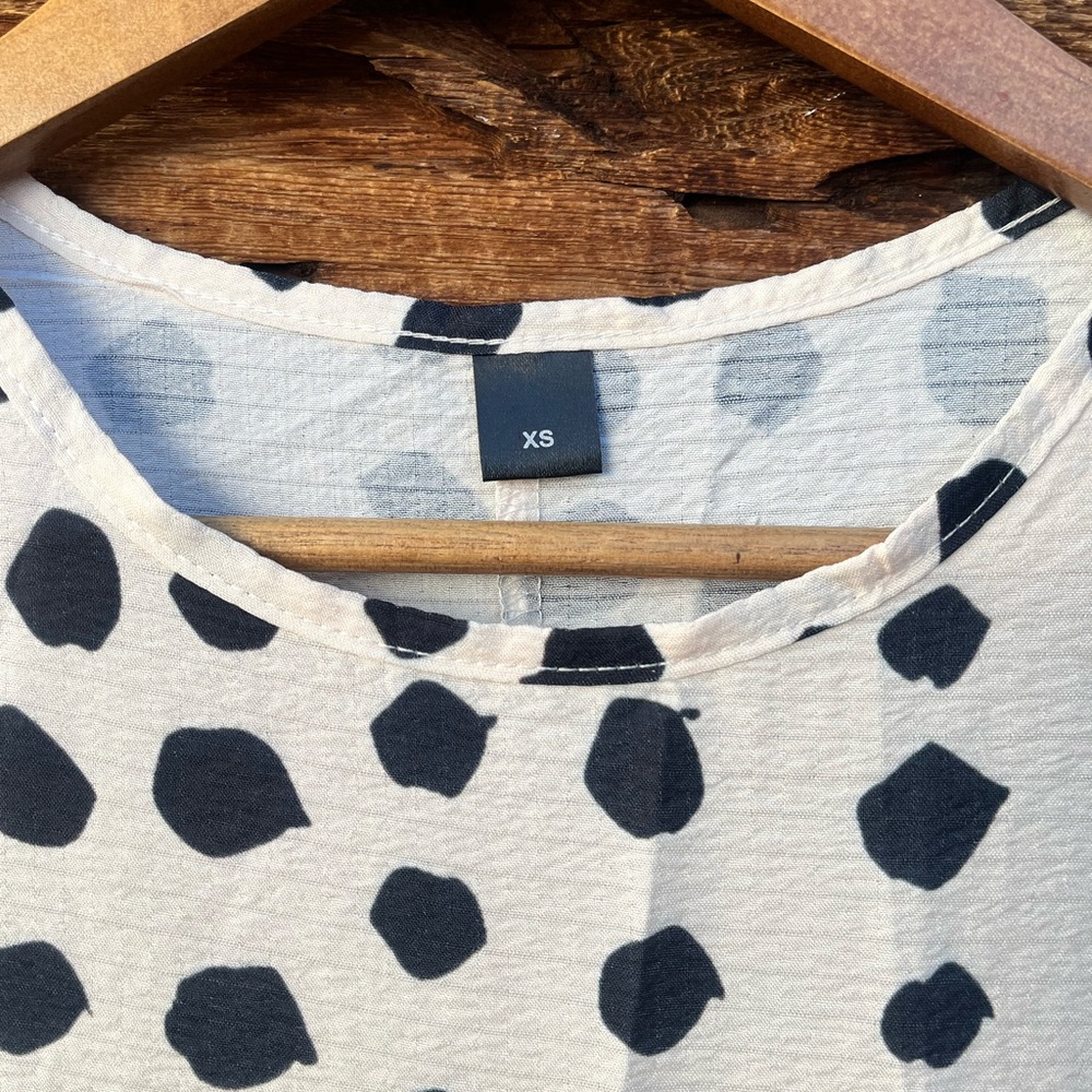 UNBRANDED | Polka Dot Sleeveless Maxi Dress - Yellow and White XS - Picture 4 of 4